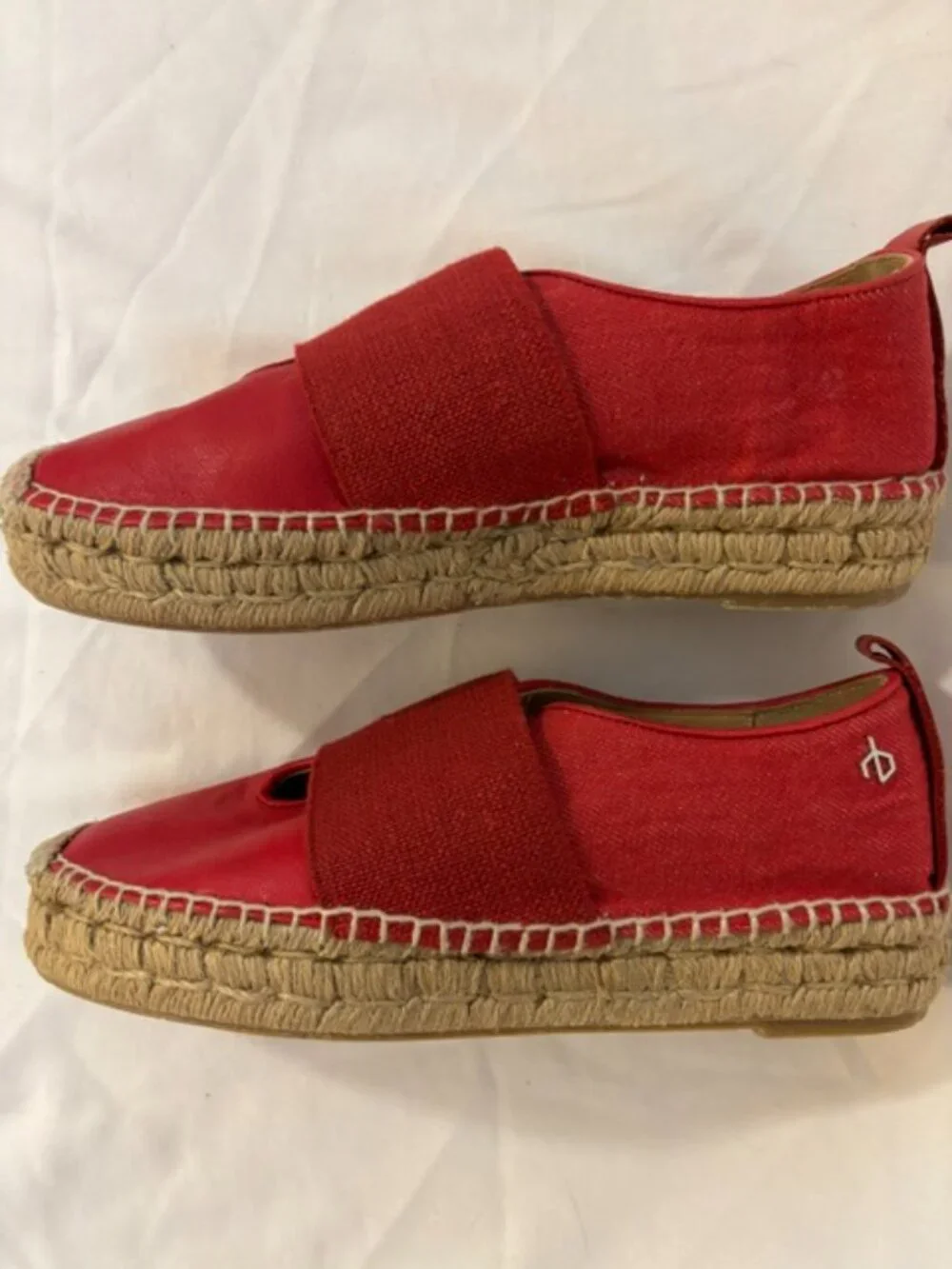 Rag & Bone Red Leather Nina Flat Espadrille Women's Size 38 (US 7.5)